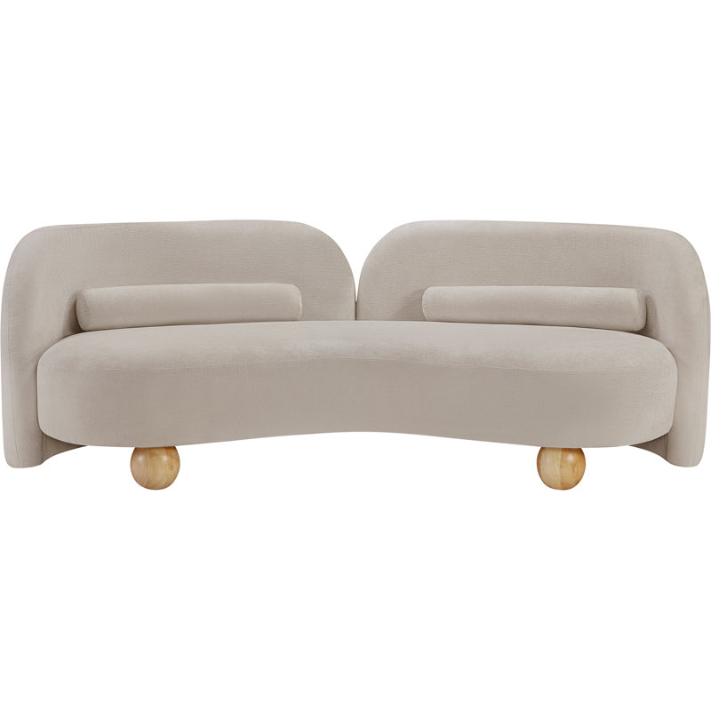Daphne Upholstered Sofa, Cream Boucle, Boucle Fabric
