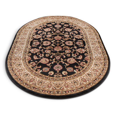 Belliere Sarouk Black Traditional Rug