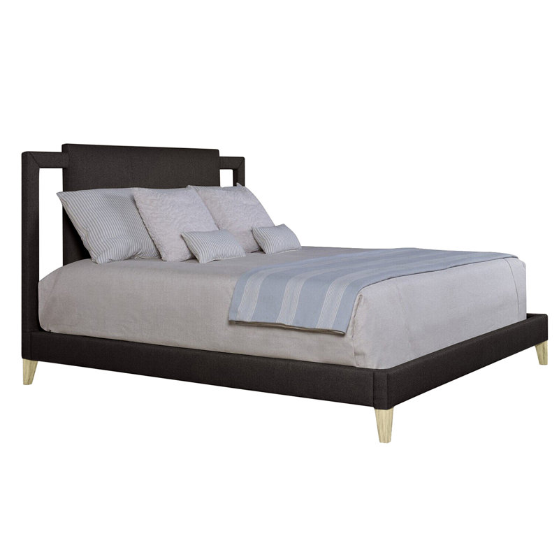 Miles Upholstered Bed, Twin, F5219-Flannel, Ash Gray