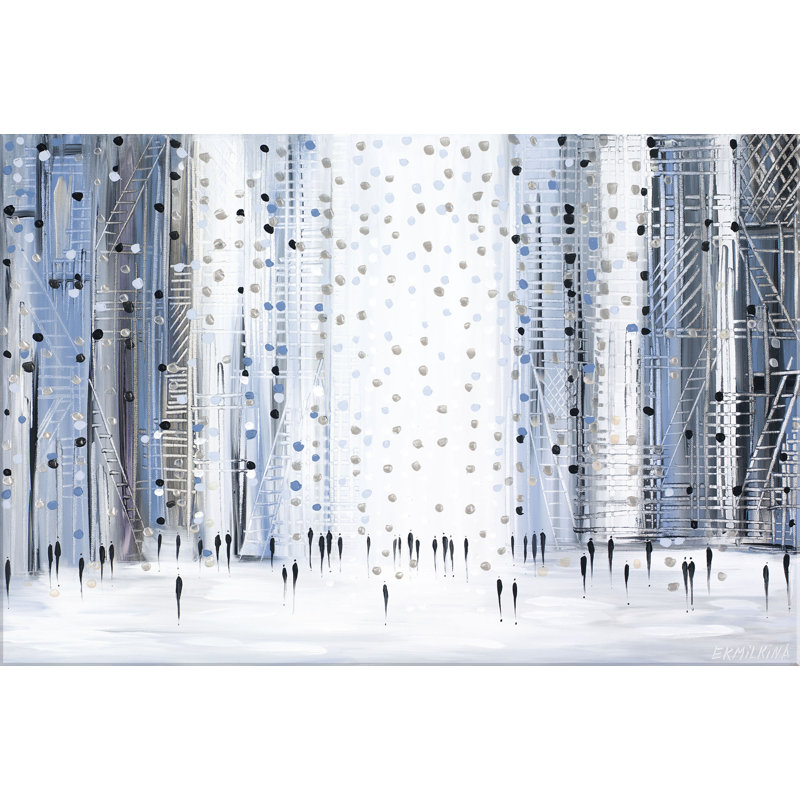 City Scene Print by Ekaterina Ermilkina, 36" H x 54" W, Floater Frame Canvas