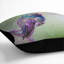 Broad-Billed Hummingbird In Abstract Square Throw Cushion-56280041-56280042