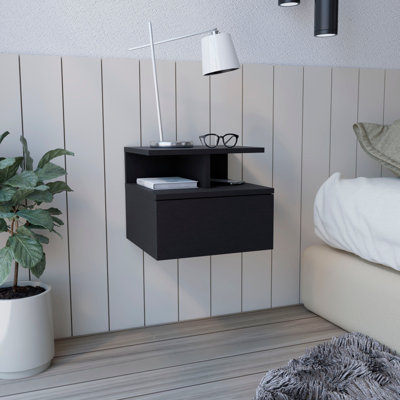 Ceandra 35.6cm W Manufactured Wood Bedside Table