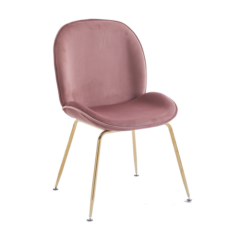 Collins 18.5'' H Upholstered Side Chair, Pink