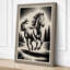 Galloping Horse Rustic - Wrapped Canvas-743055087-743055091