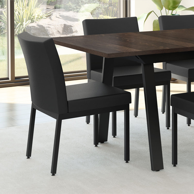 Driggers Upholstered Dining Chair, Black, Black