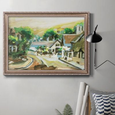 Spring Village II - peinture sur toile encadrée
