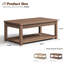 Table basse moderne à bord ondulé avec rangement à 2 niveaux-968081038