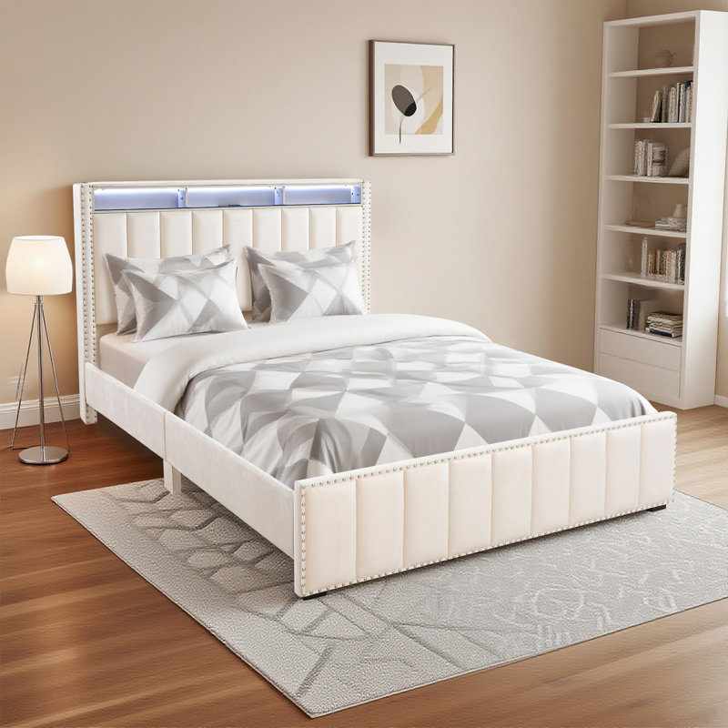 Rangement de lit, Double, Beige