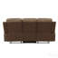 Ensemble de canapé moelleux et moelleux 2 pièces en microfibre brun rembourré et capitonné