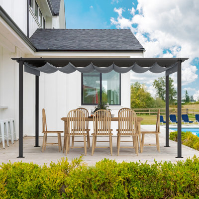 Pergola en aluminium avec auvent rétractable