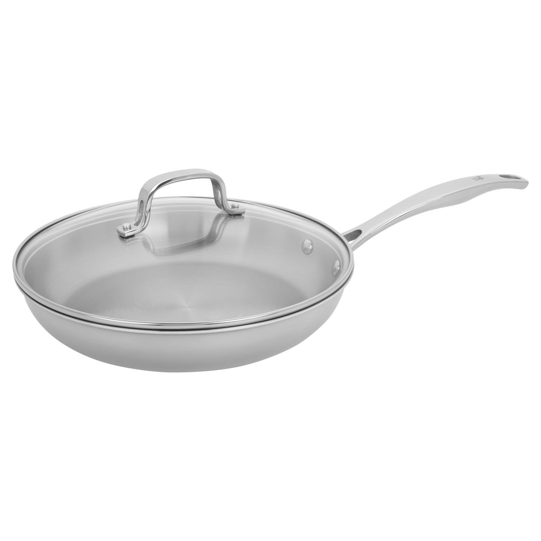 HENCKELS Clad H3 10-inch Stainless Steel Fry Pan with Lid HENCKELS