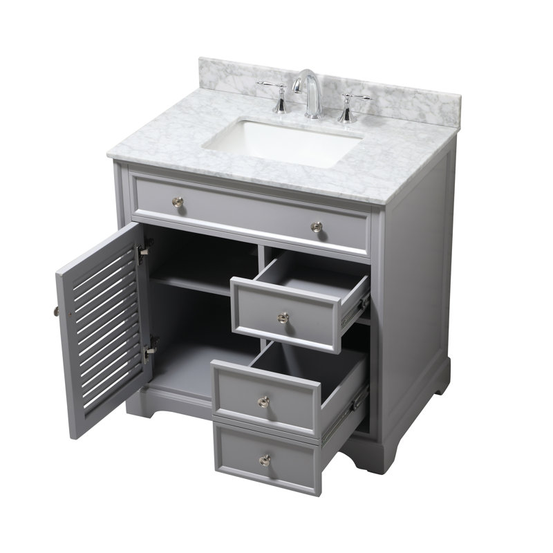 Closter Holiday 36" Single Bathroom Vanity Set, Gray