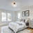 Black Ceiling Light Fixture, Semi Flush Mount Ceiling Light Fixture With Textured Glass Shade-1960173953