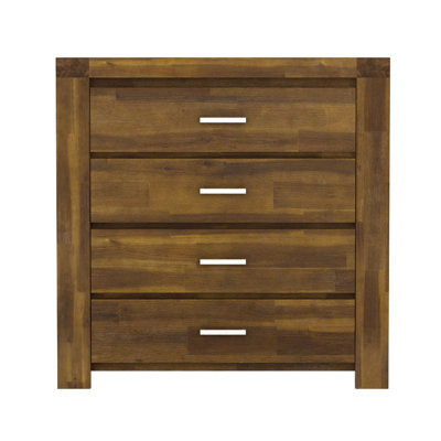 Atwell Solid Wood 96cm W 4 - Drawer Chest of Drawers