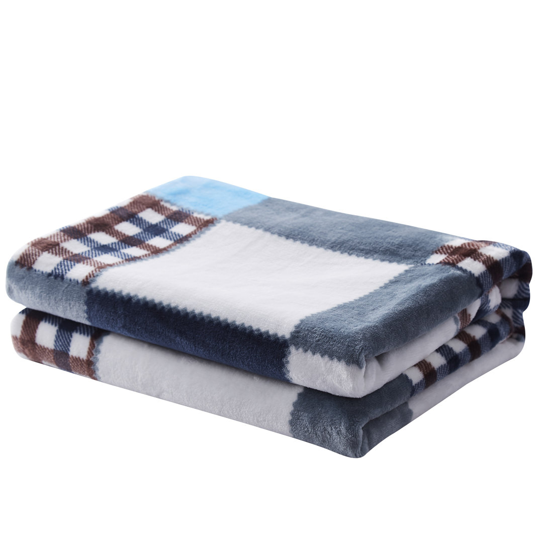 Farmhouse Super Soft Patchwork Plaid Throw Blanket Tache Home Fashion 