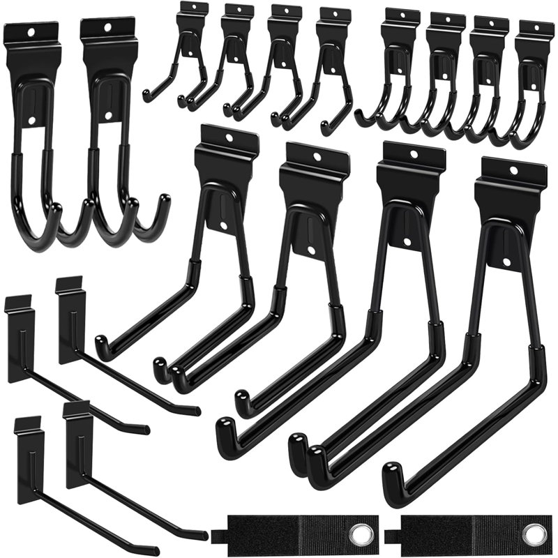 Slatwall Hooks Black 20Pack Firmly and Durable Slatwall Accessories