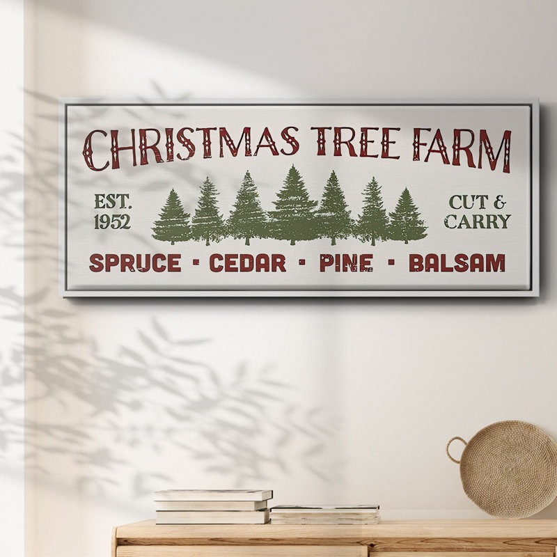 Christmas Tree Farm-, toile encadrée, H 20 po x l 50 po