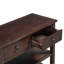 Retro Design Console Table with Two Open Shelves, Pine Solid Wood Frame and Legs for Living Room