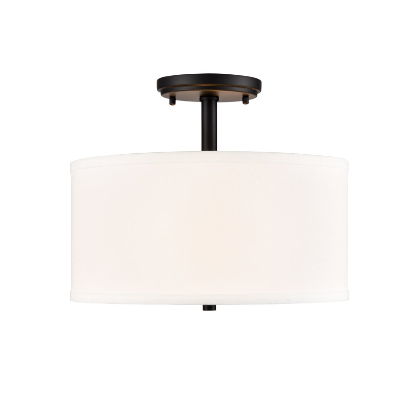Plafonnier semi-encastré 2 lumières Halima , Noir mat