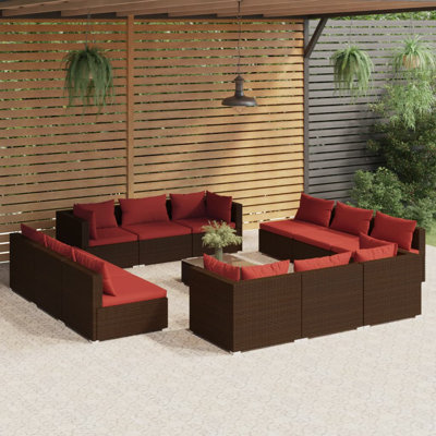Ensemble modulaire de patio 23,6 po de large avec coussins