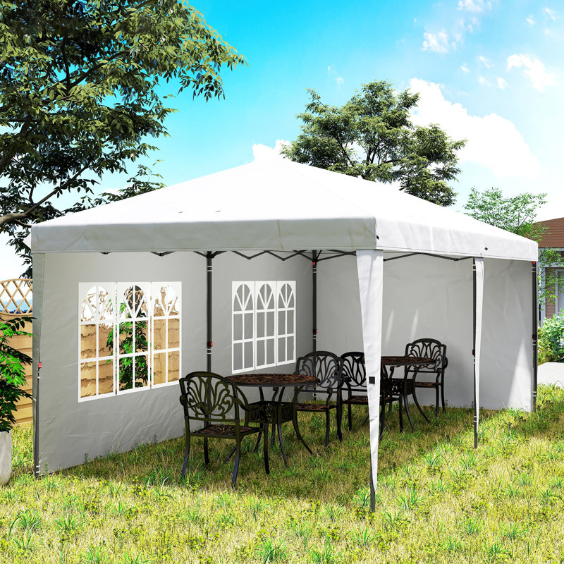 Auvent extérieur 10 'x 20' avec sac de transport, blanc, Blanc