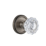 Grandeur Georgetown Rosette Single Dummy with Versailles Crystal Door Knob