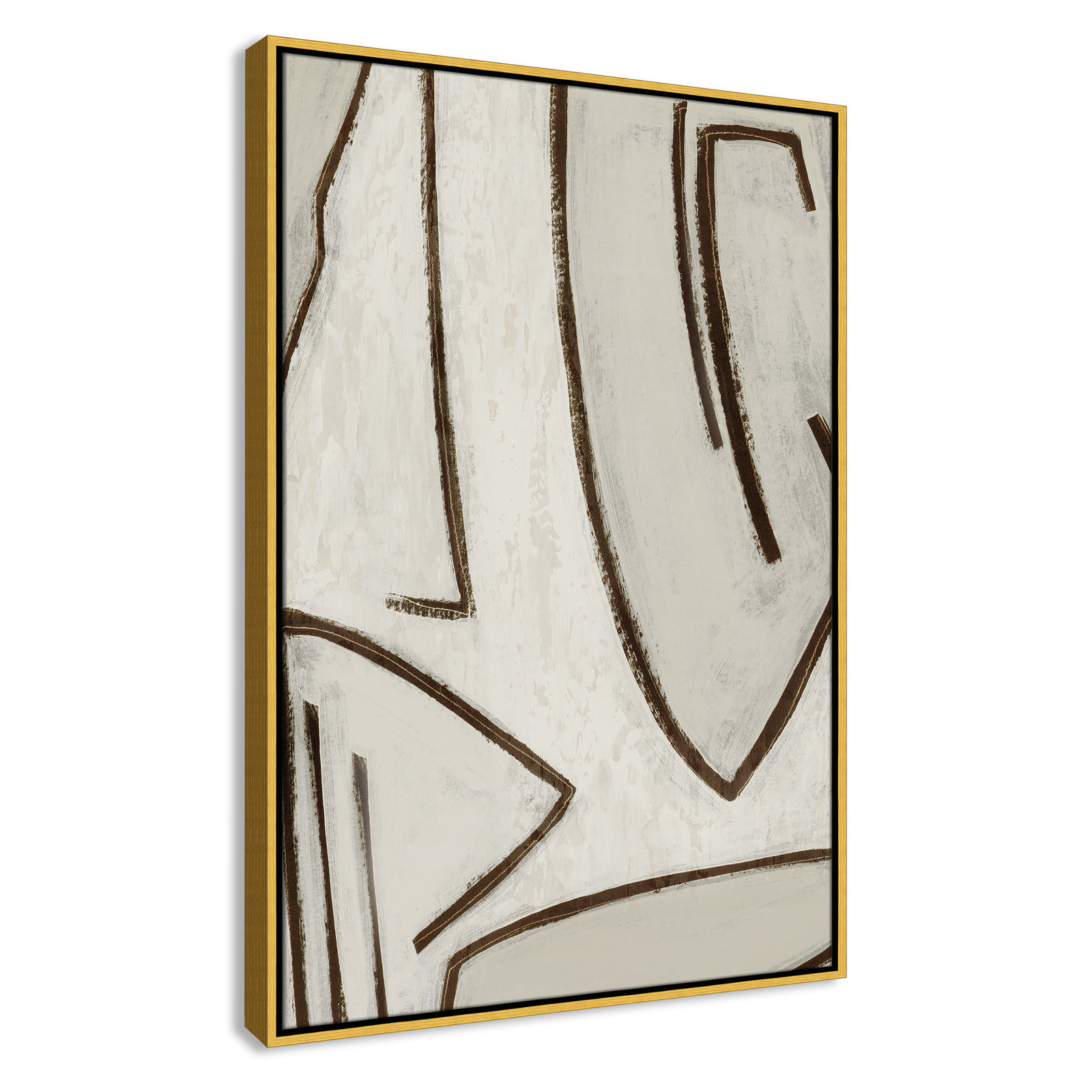 Line Work "Line Work II" Print, 25.5" W x 37.5" H, Gold
