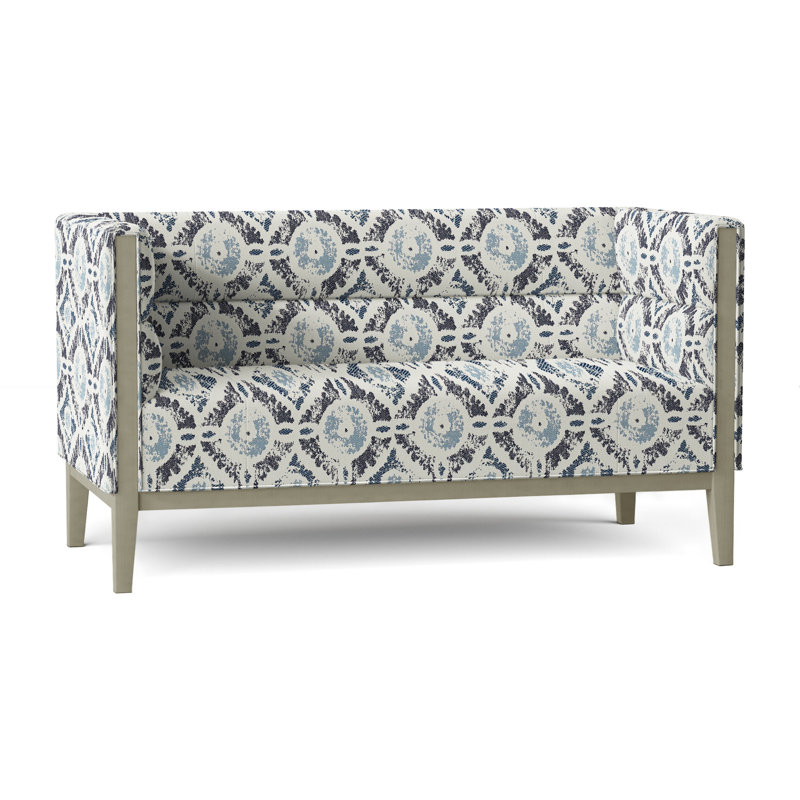 Causeuse Dyson, Amande chamois, Perigold Wittstock indigo