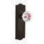 Meadows Plate with White Rose Porcelain Door Knob-1972648996