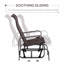 Fauteuil berçant d'extérieur brun - Tissu respirant, pour un jardin confortable et un balancement doux.