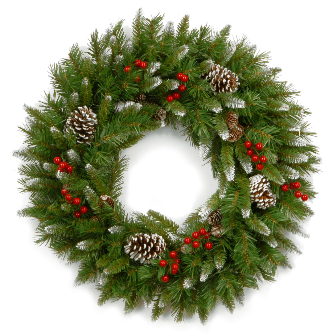24 in. Frosted Berry Wreath The Holiday Aisle®