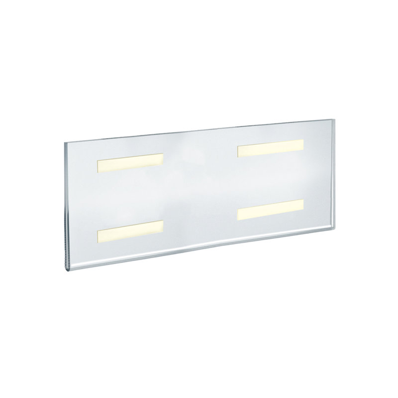 Clear Acrylic Horizontal Wall Sign Holder Frame 16" x 6" with Adhesive Tape, Set of 10