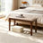 Modern Upholstered Bench With Solid Wood Legs