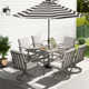 Whittlesey Rectangular Aluminum Dining Set with Cushions