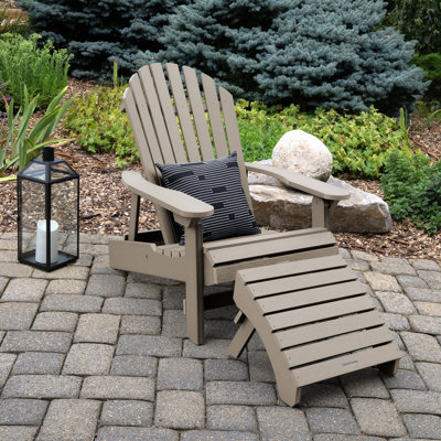 Chaise Adirondack pliante en plastique avec repose-pieds Anette