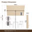 180cm X 130cm Rectangular Balcony Parasol-1754651147