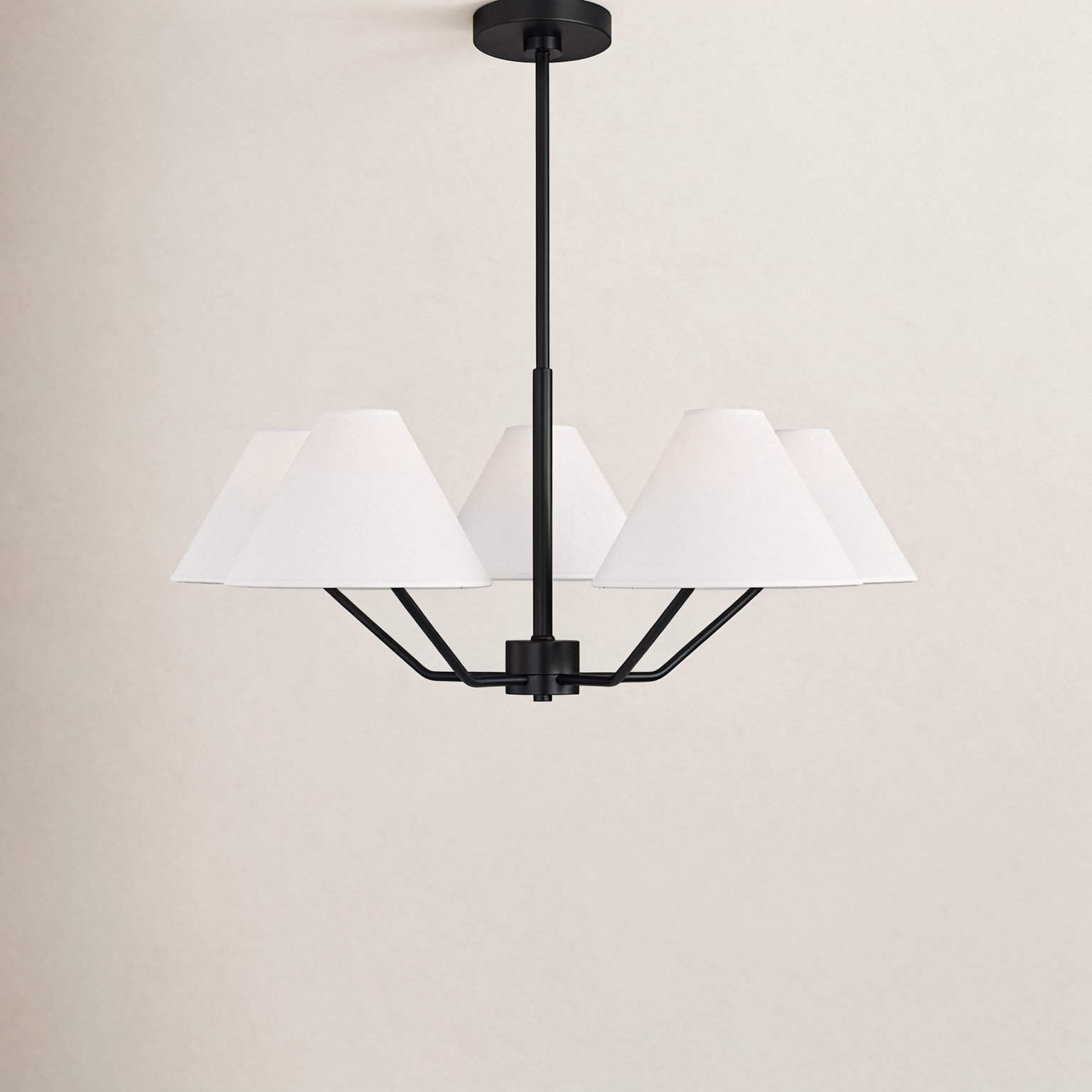 5-Light Chandelier, Midnight Black