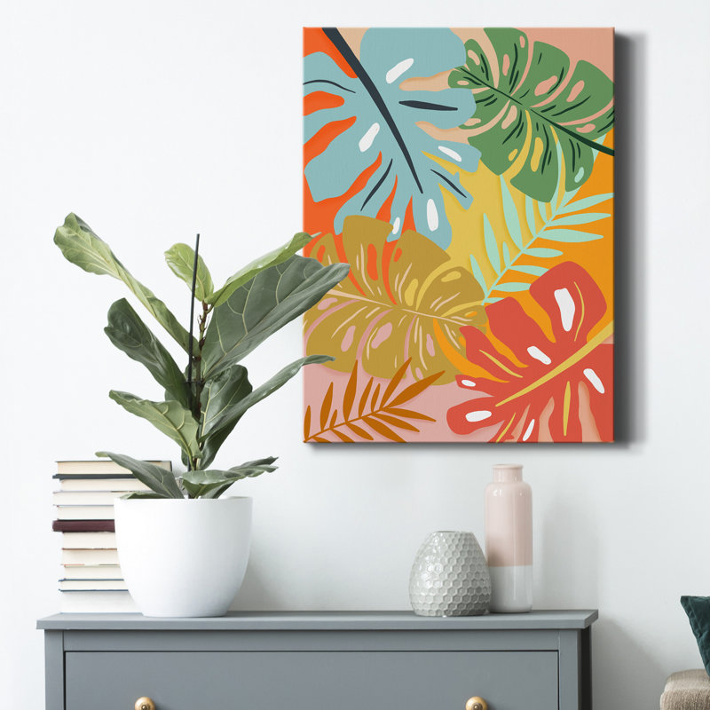 «Tropical Foliage I», impression sur toile tendue, H 36 po x l 24 po x P 1,5 po