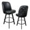Paquet de 2 tabourets de bar rembourrés capitonnés de qualité commerciale de qualité commerciale avec structure en métal et sièges exceptionnellement confortables pour les restaurants, les cafés, les bars à domicile et les îlots de cuisine