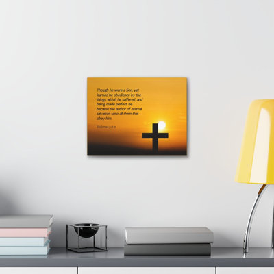 Eternal Salvation Hebrews 5:8-9 Christian Wall Art Bible Verse Print Ready To Hang -  Trinx, 68B221088F93460AA1A59068B0CBC2BE