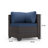13 Pieces All-Weather Wicker Patio Furniture Set With Propane Fire Pit Table, Swivel Rocking Chairs, And Cushions-146406835