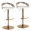 Tabouret de bar réglable Laurenzio avec repose-pieds arrondi en T-789590283-789590284