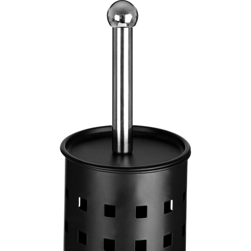 Free-Standing Toilet Brush & Holder, Matt Black