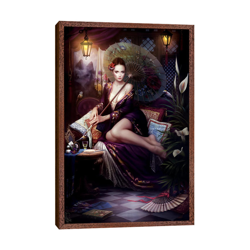 Anis by Melanie Delon - Print on Canvas, 66.04 cm H x 45.72 cm W, Classic Brown Wood Framed