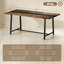 Industrial Dining Table for 8 People, 70.9" Long Rectangular Kitchen Table with Large Tabletop and Steel Legs for Dining Room