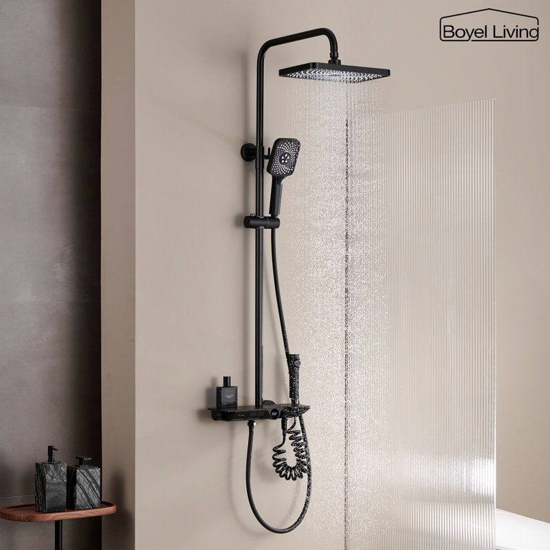 Pomme de douche double avec valve brute