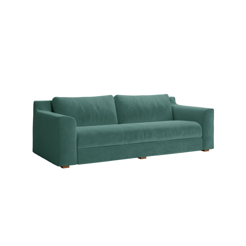 Elevate Sofa 86", Seafoam Recycled Velvet
