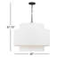 Luminaire suspendu tambour blanc à 3 lumières Robbie