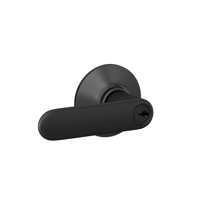 Davlin Lever Keyed Entry Lock, Matte Black