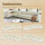 L-shaped 6-seater 133.4"*94.4" corduroy sofa, large storage armrests with centre console, USB charging, left and right seats can be switched-1044657882